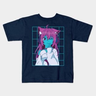 Anime Cat Girl Kids T-Shirt